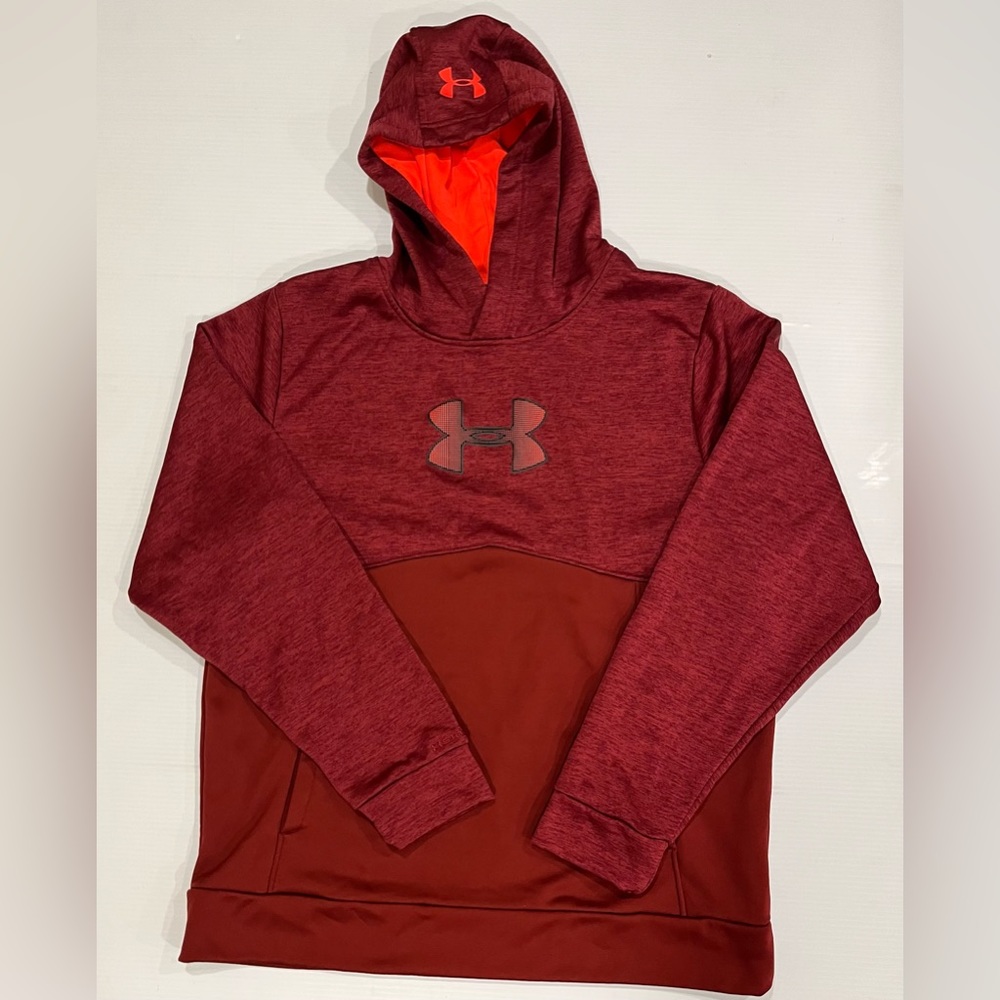 Under Armour Coldgear Men’s Burgundy Maroon Pullover Hoodie Jacket